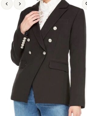NWT Jade Melody Tam Black Blazer with Gold Hardware
